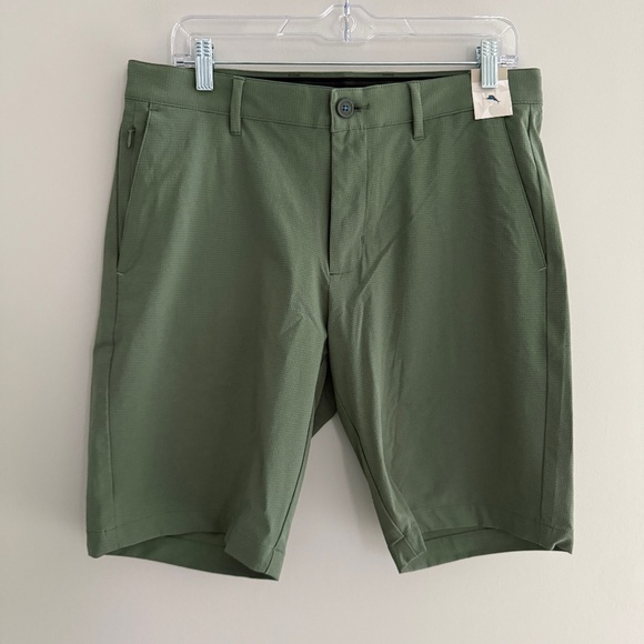 TOMMY BAHAMA CHIP SHOT SHORTS GOLF CASUAL DRESSY POCKET LIGHTWEIGHT GREEN NWT 32 - Picture 2 of 11